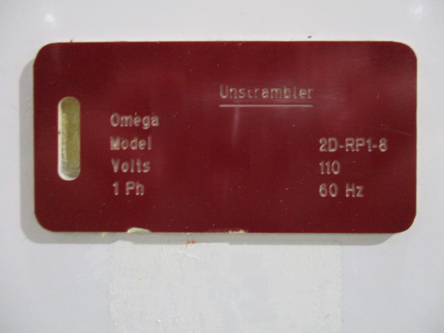 Used Omega bottle unscrambler model 2D-RP1-8 with bottle cleaner
