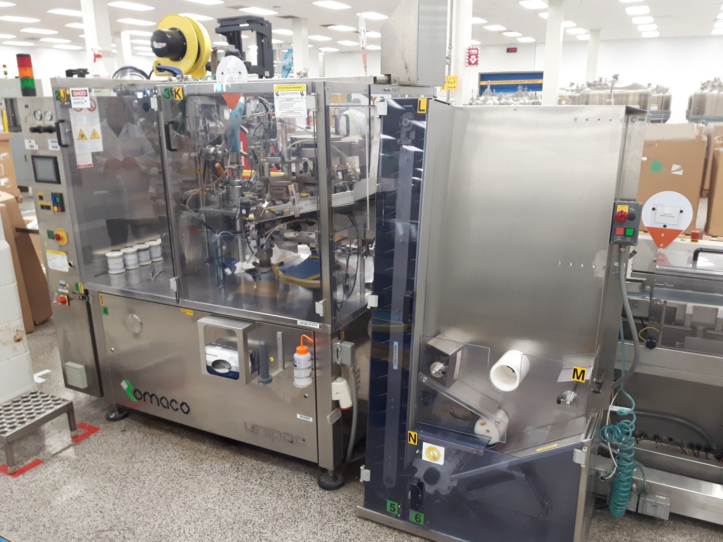 Used Unipac Silver 120 metal tube filler with tube feeder