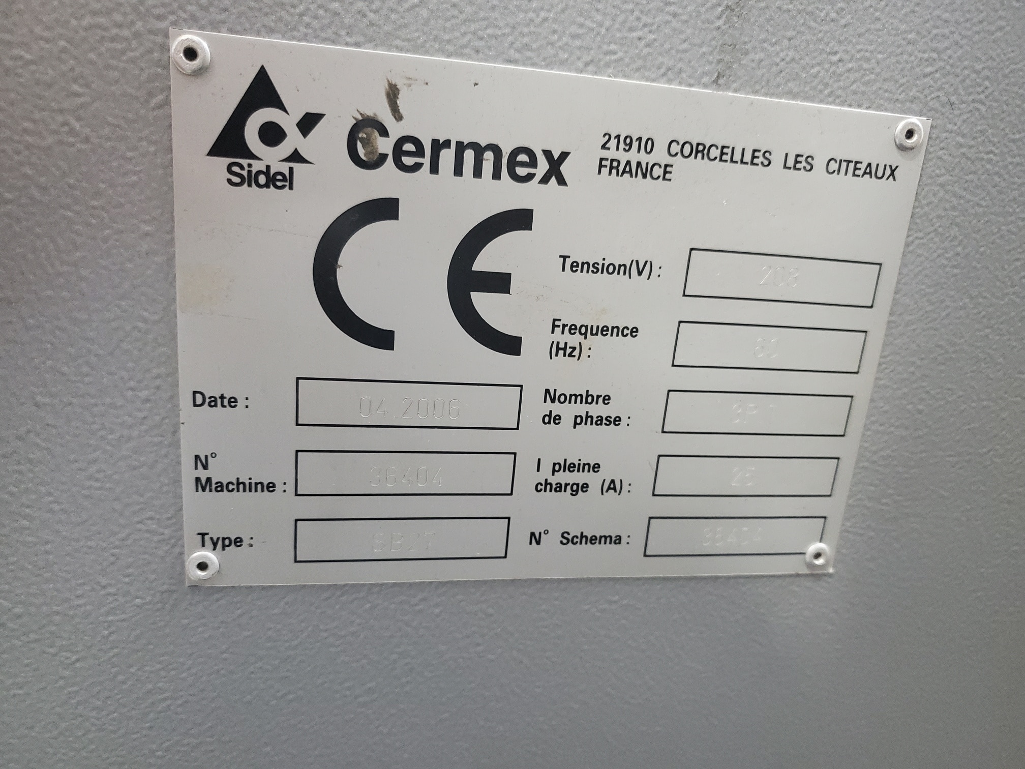 Used Cermex side load case packer model SB27 - tape closure