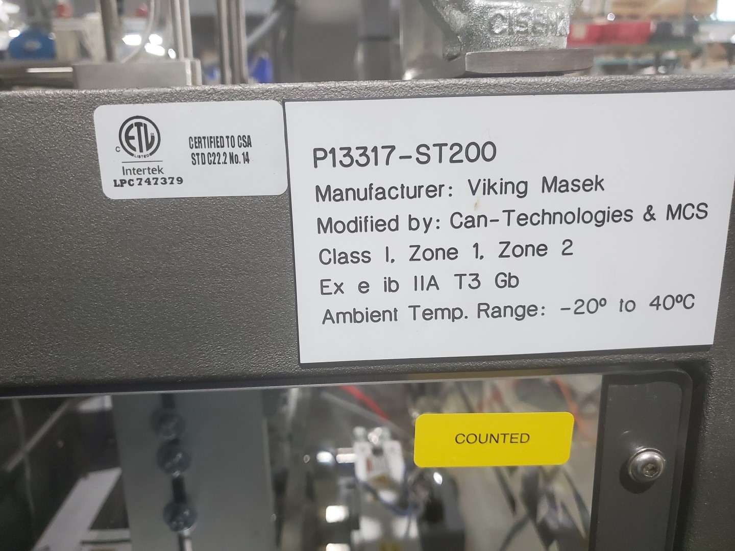 Used Viking Masek stick pack FFS (Form Fill Seal) model ST200 Class 1 Zone 1 Zone 2 including many c